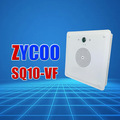 Loa mạng IP được gắn phẳng màu trắng với camera HD tích hợp