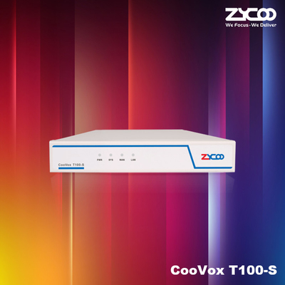T100S VoIP IPPBX Hệ thống doanh nghiệp Thân cây SIP cho văn phòng trường học Tương thích với bên thứ 3